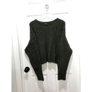 Wild Fable Cropped Forest Green Sweater Size XXL
